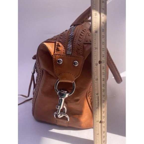 Rebecca Minkoff Weave Tassle Tan Leather Shoulder Bag - Picture 8 of 12